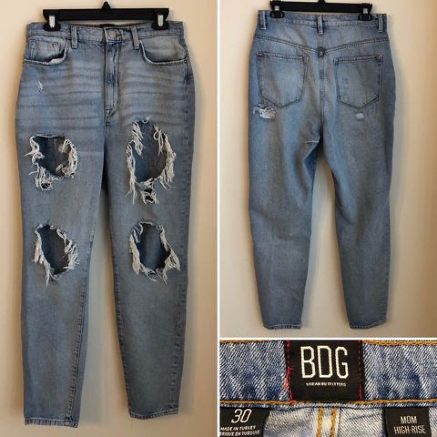 Women’s Urban Outfitters BDG Distressed Jeans size 12 (30 waist) thumbnail