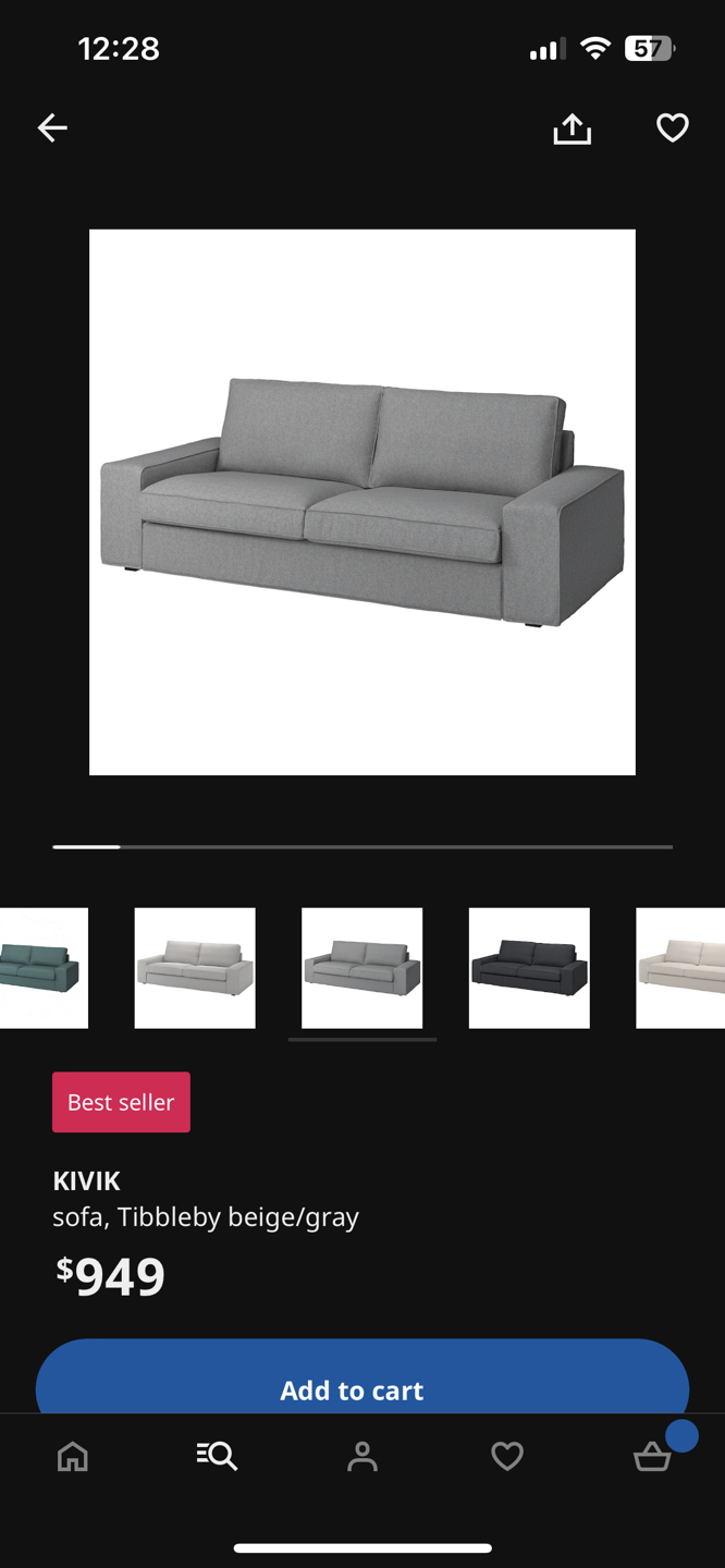 IKEA Kivik Sofa + Coffee Table - photo 2