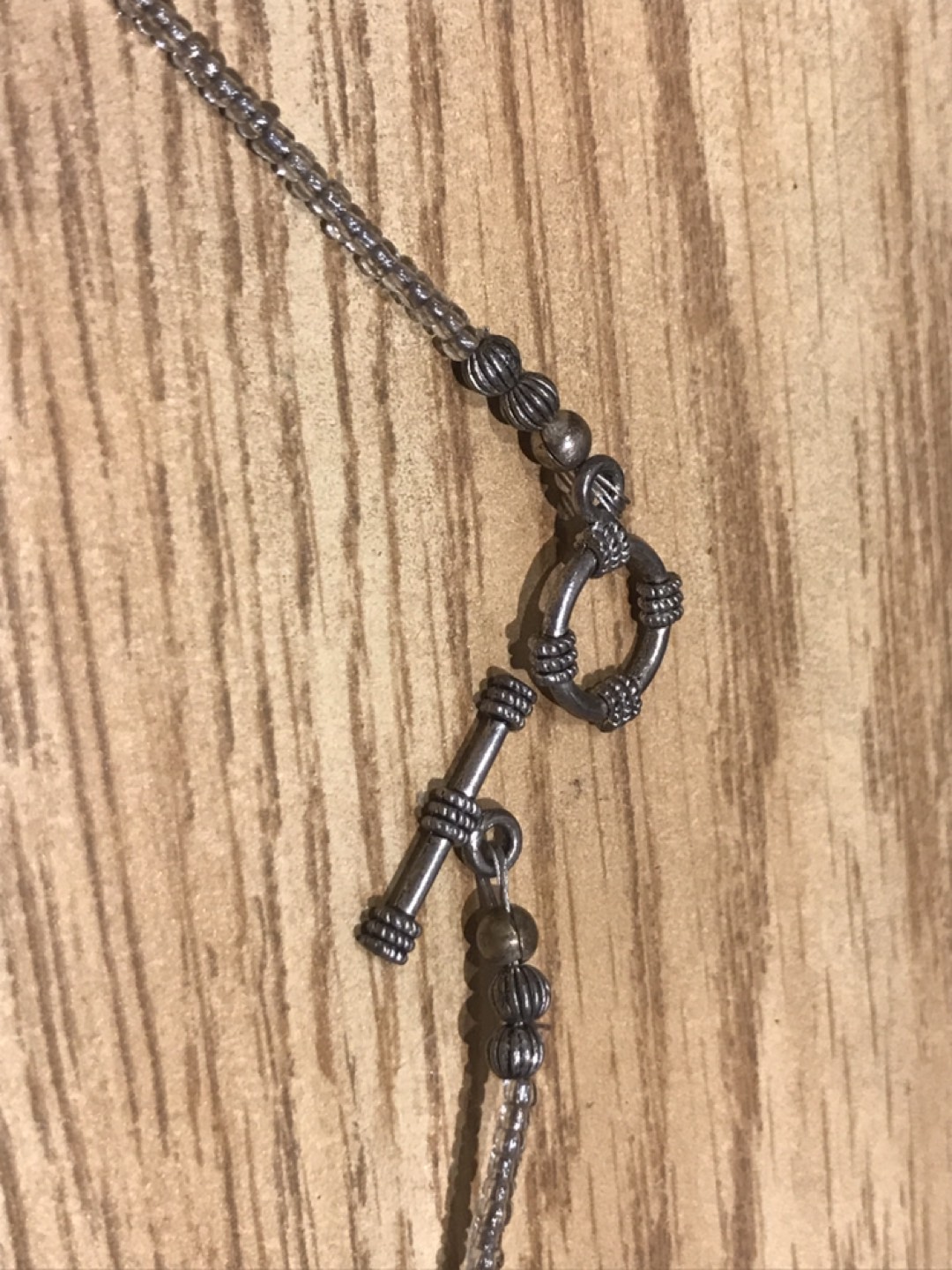 Red and clear beads necklace image indicator(3)