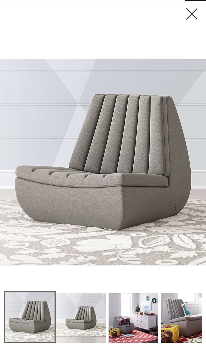 Swivel crate and barrel chair