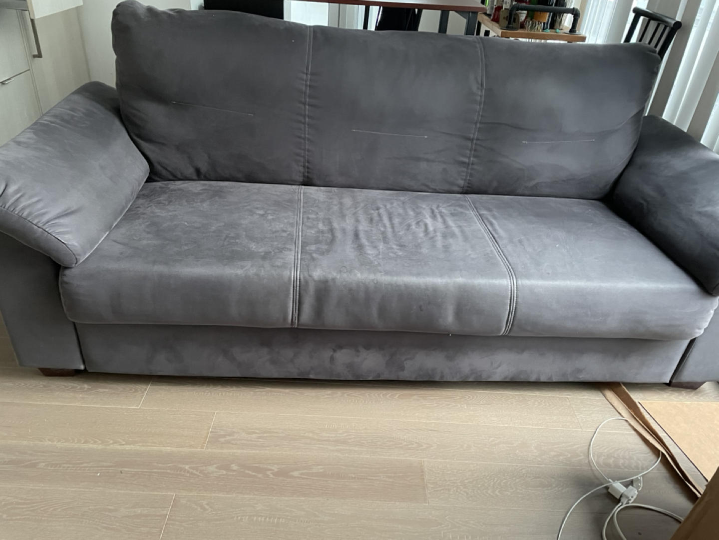 Grey 3-Person Couch - photo 2