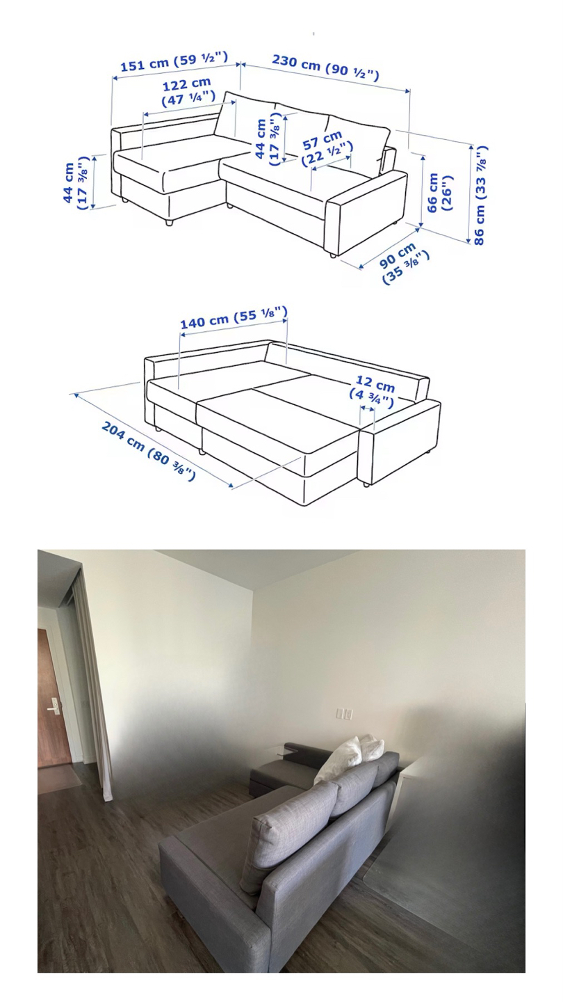 Dark Gray Corner Sofa-bed with Storage (Ikea) - photo 2