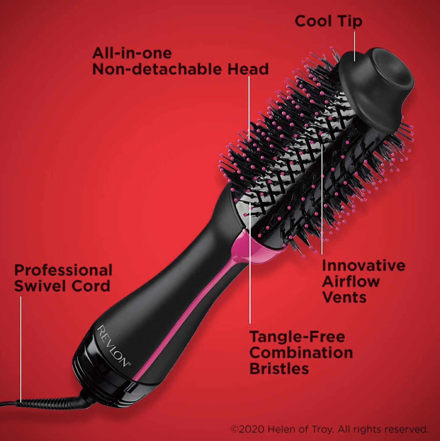 Revlon 3 Heat 2 Speed Brush Hair Dryer - photo 2