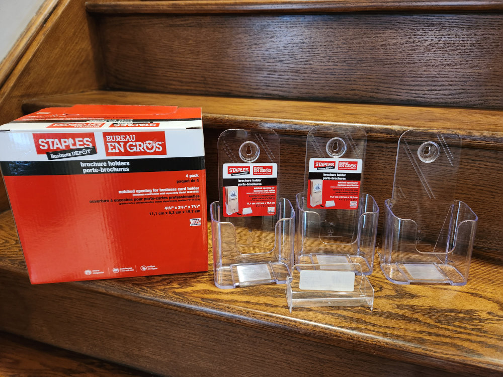 Brand New STAPLES Magazine/ literature/ brochure Holders image indicator(9)