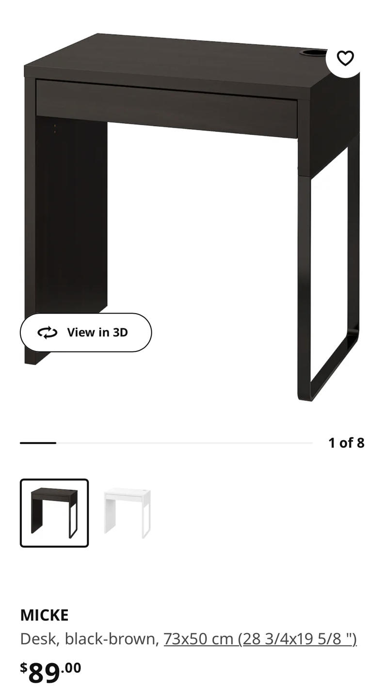 Ikea MICKE desk thumbnail