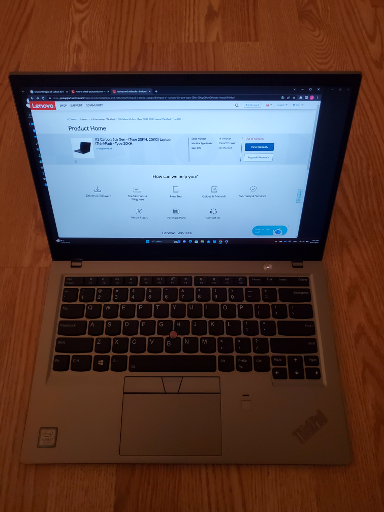 Lenovo Thinkpad X1 Carbon 6th Gen