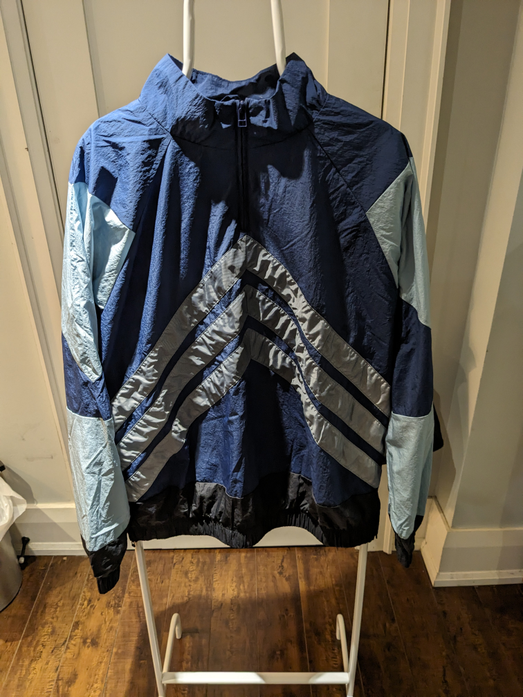 adidas retro 90s half zip windbreaker L thumbnail