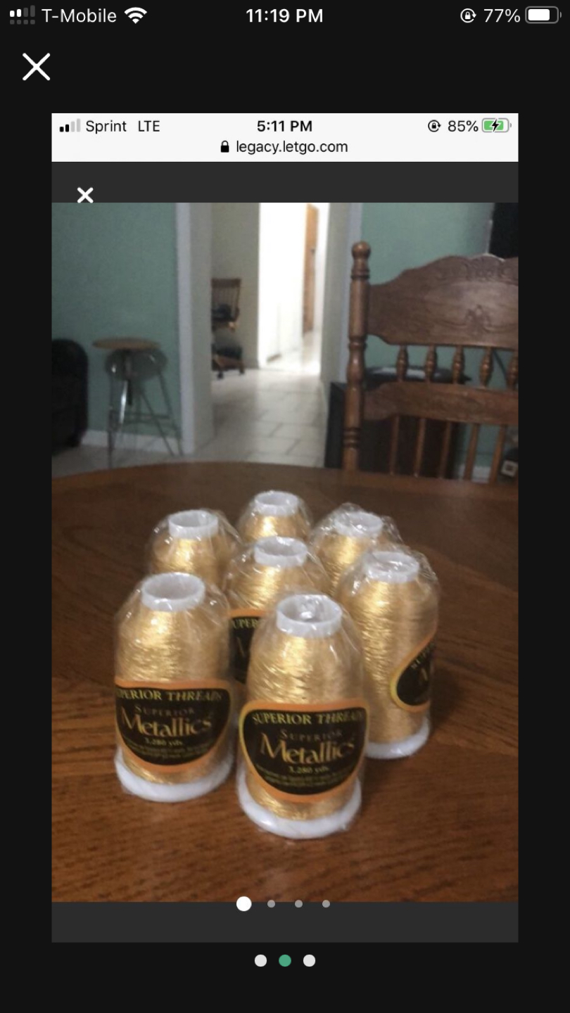 Metallic thread (7 rolls)