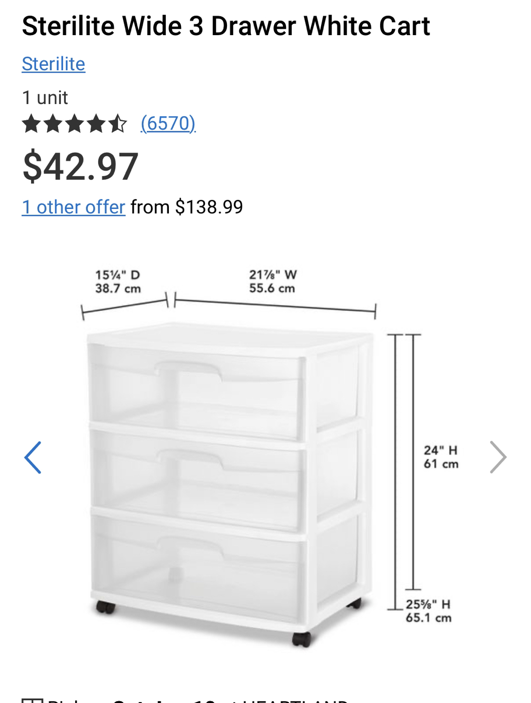 3 x 3 Plastic Storage Drawers thumbnail