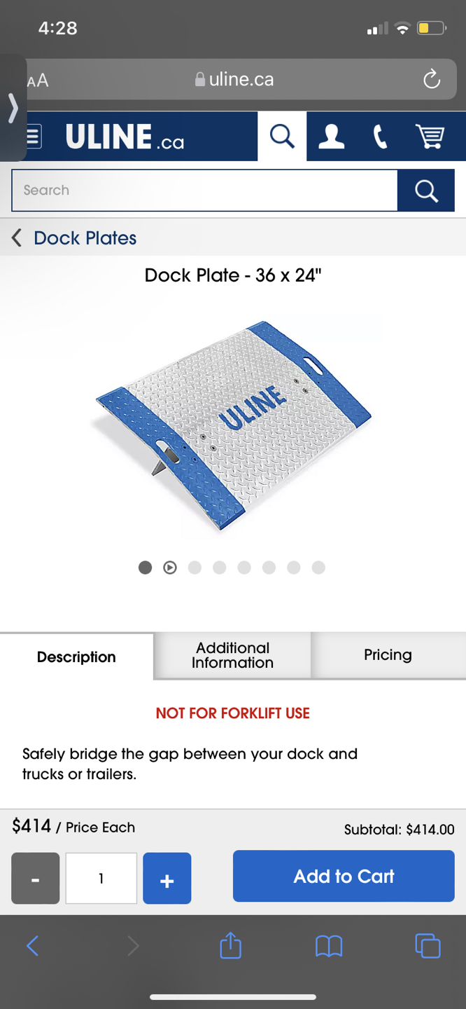 Dock plate
