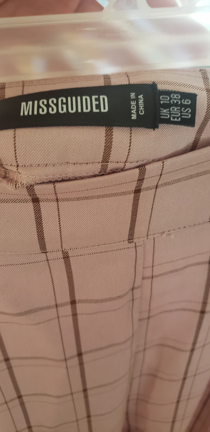 Platted / Square pattern pink retro pants image indicator(3)