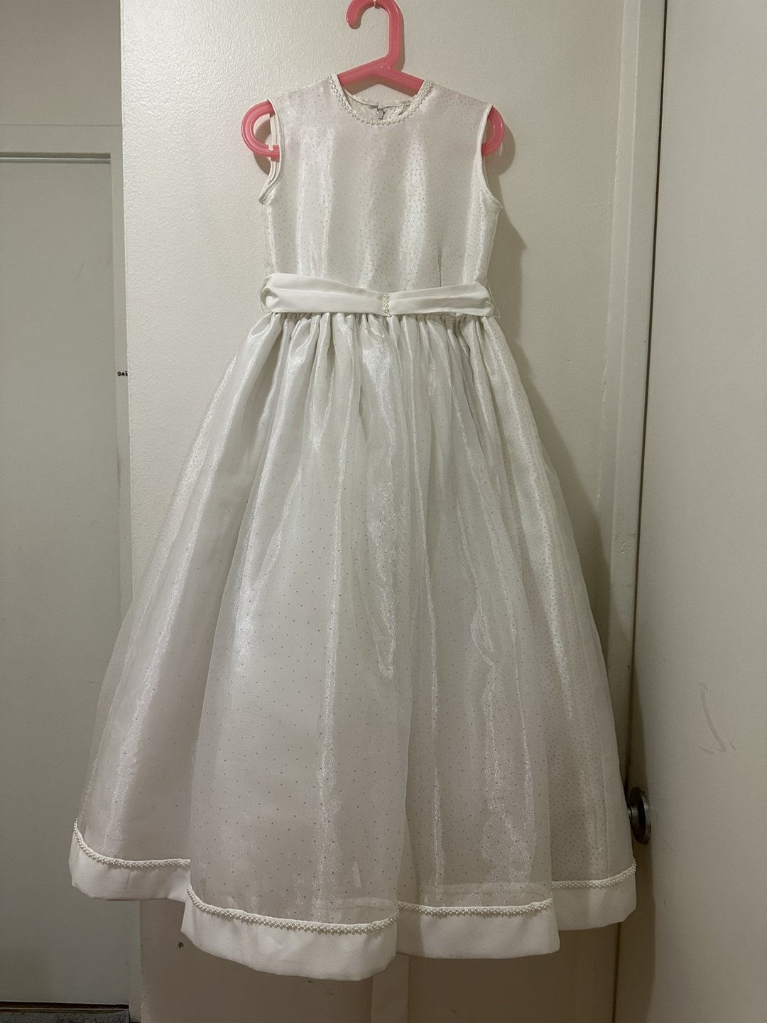 Satin Communion Dress 9-12 years Old. thumbnail