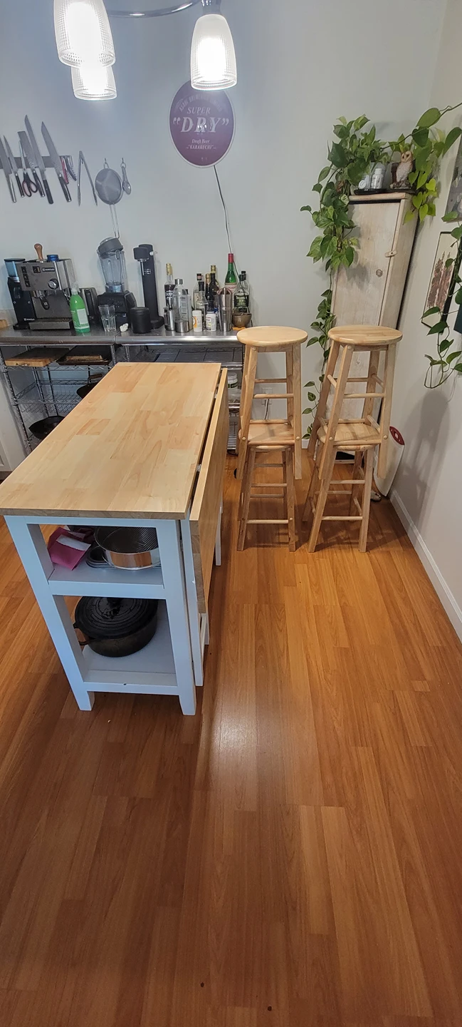 extendable kitchen Island with 4 stools - photo 4