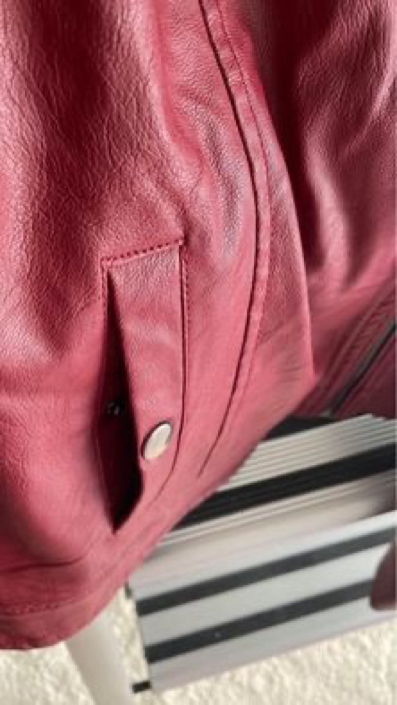 Stylish Women’s maroon solid biker Jacket Size :L - photo 4