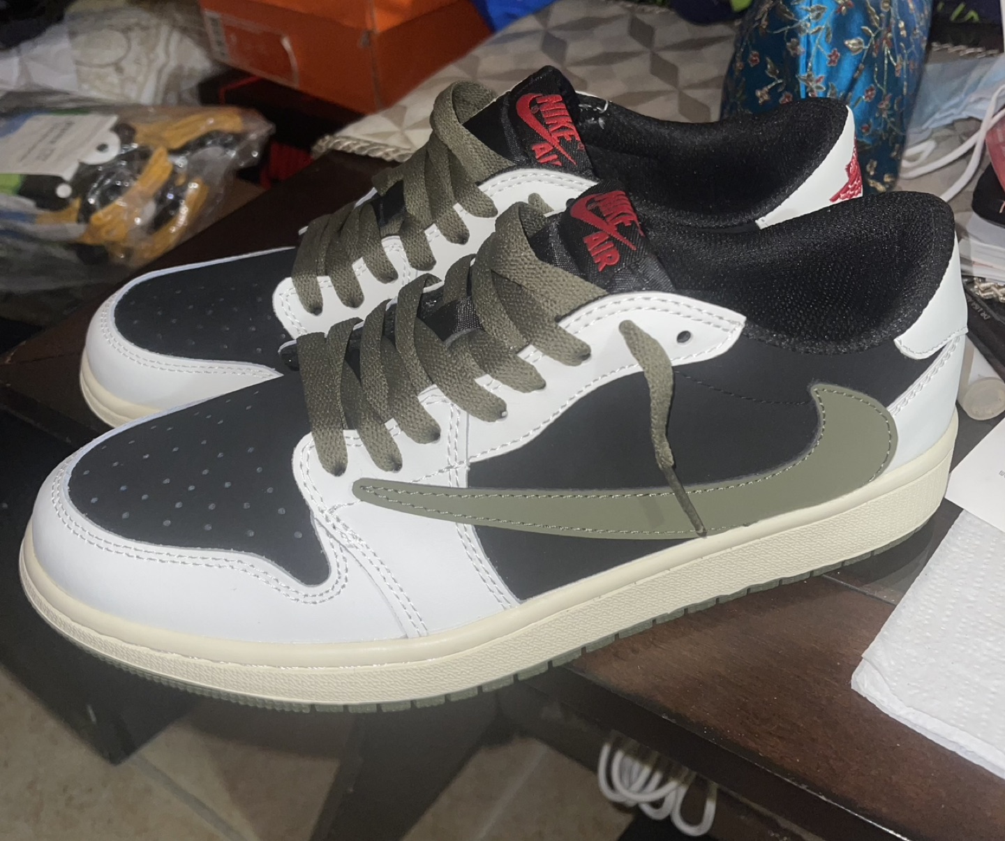 Nike Air 9 Jordan 1 Olive Force Black Mocha Men’s Dunk Low High image indicator(3)