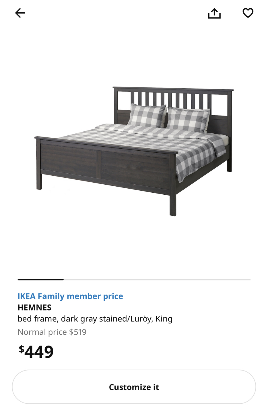 IKEA King Bed Frame