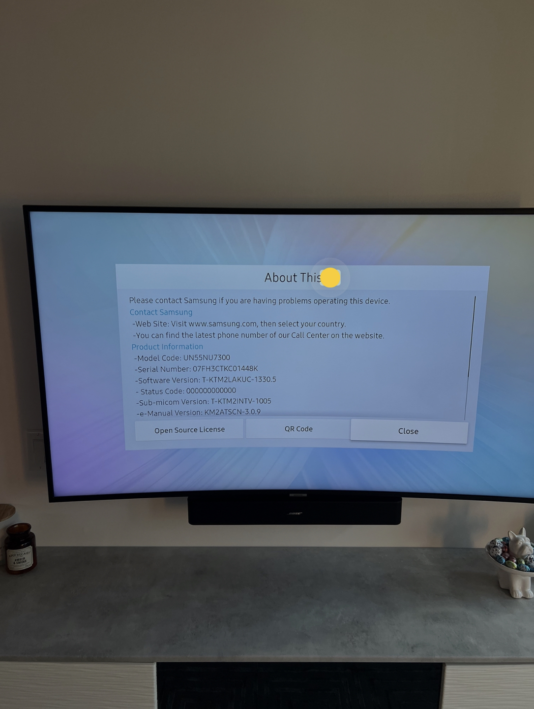 Samsung 55” TV