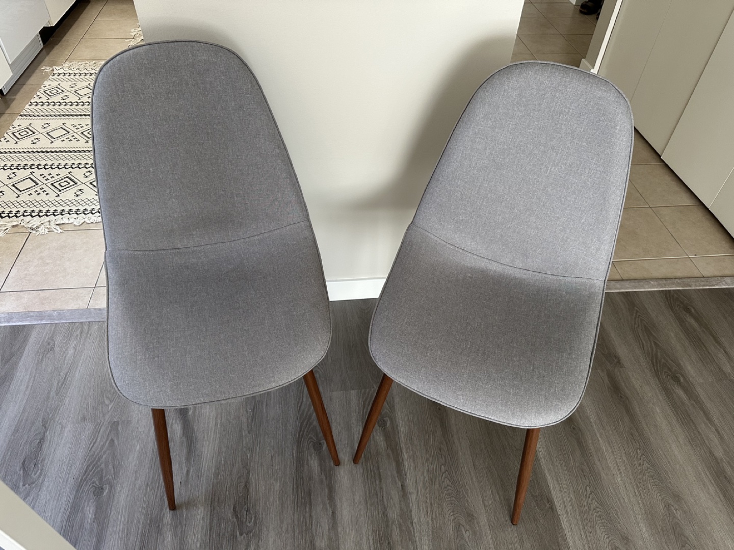 Lumisource Pebble Dining Side Chairs in Grey (Set of 2)
