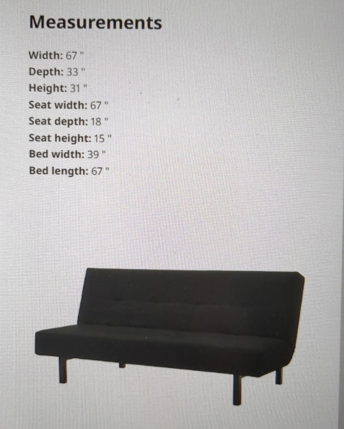 IKEA sofabed and a cover - photo 5