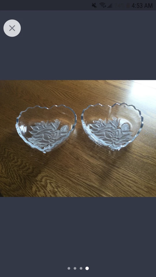 STUDIO NOVA WINTER ROSE CRYSTAL HEART SHAPES CANDY DISH🏈 image indicator(4)