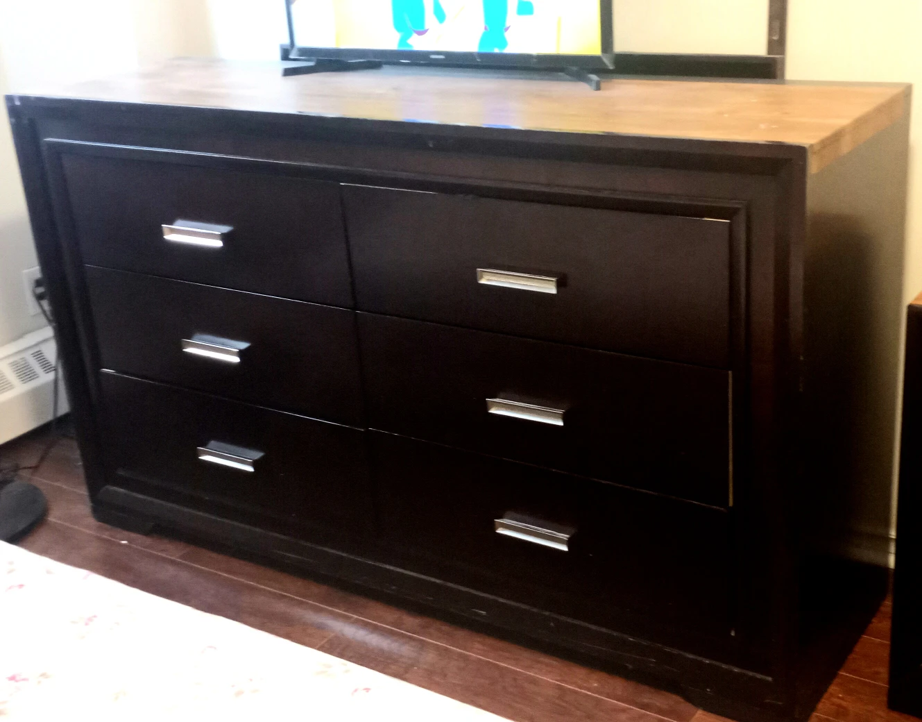 Wooden Dresser and night table with mirror - photo 2
