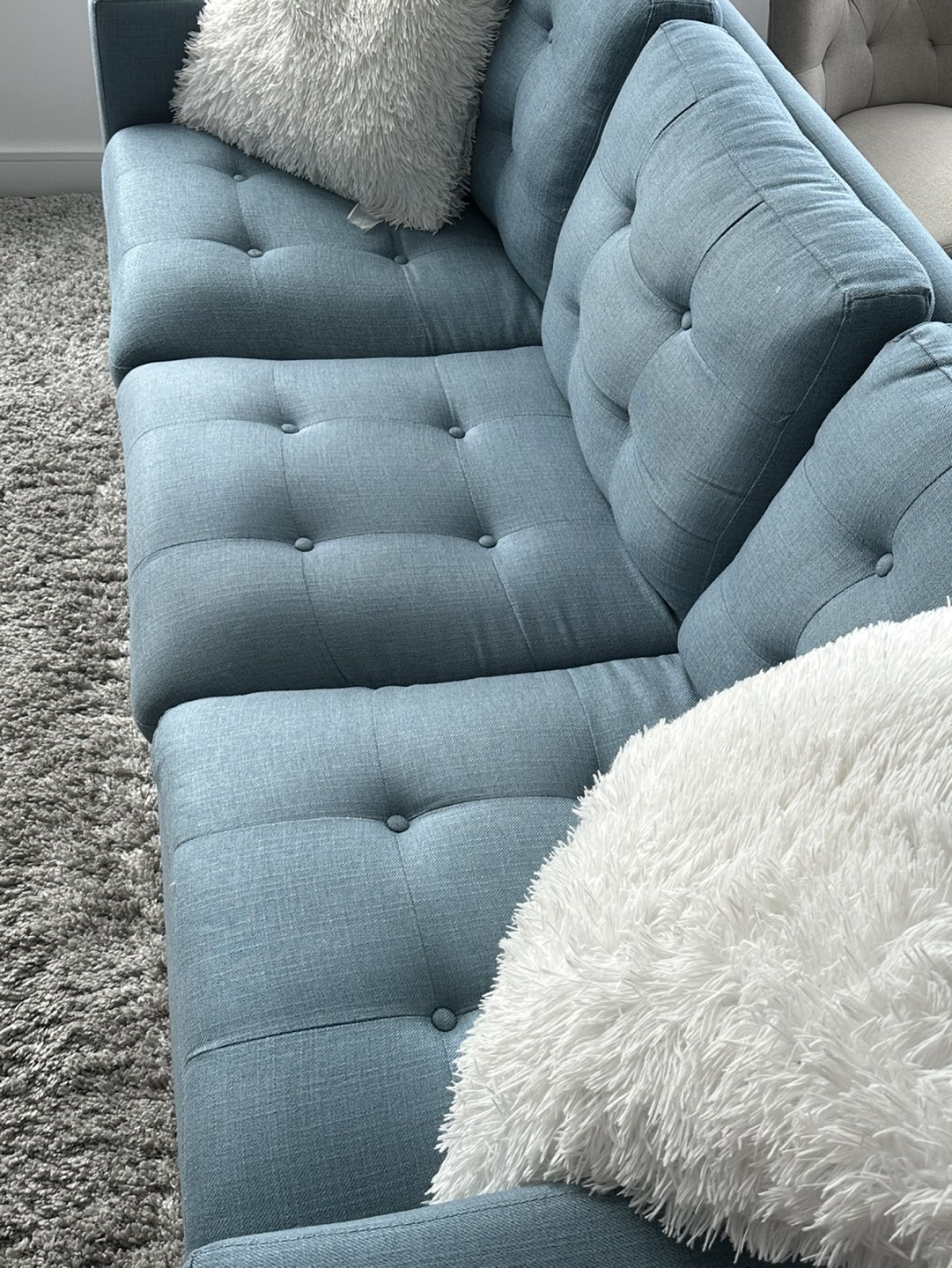 Elegant Baby Blue Couch - photo 3