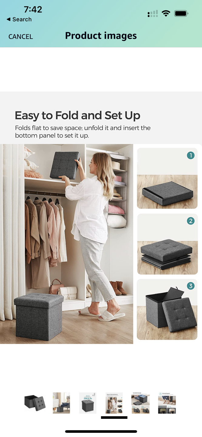 Ottoman foldable (brand new) - photo 2