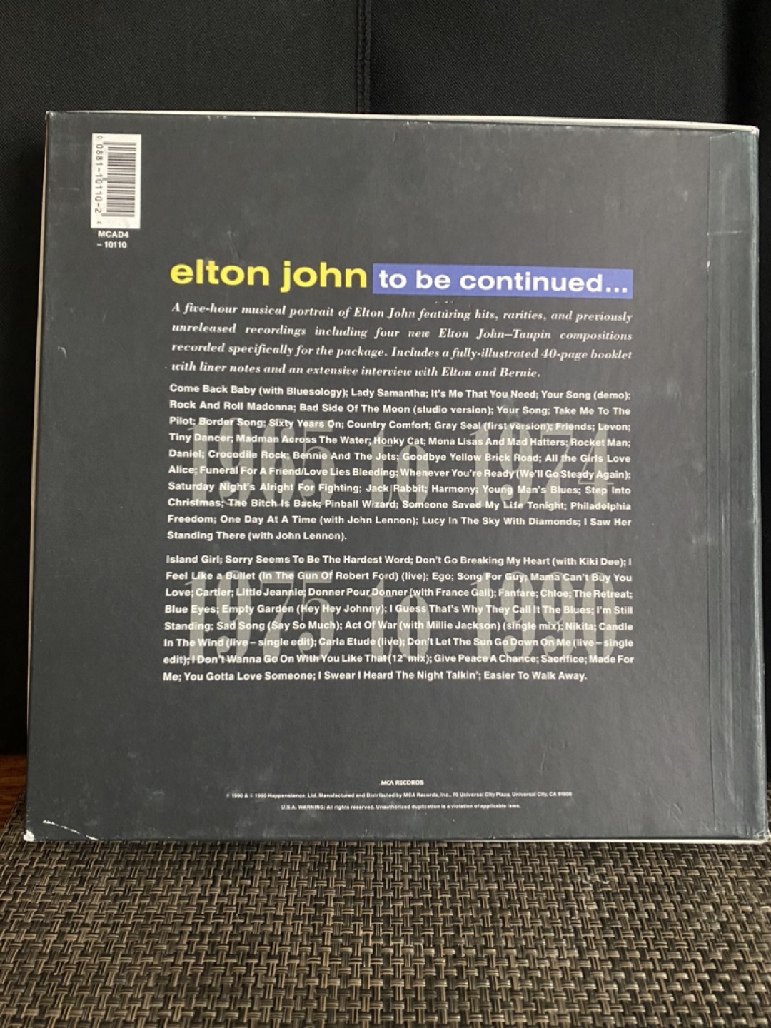 Elton John, To Be Continued - 4 CD Box Set EUC image indicator(2)