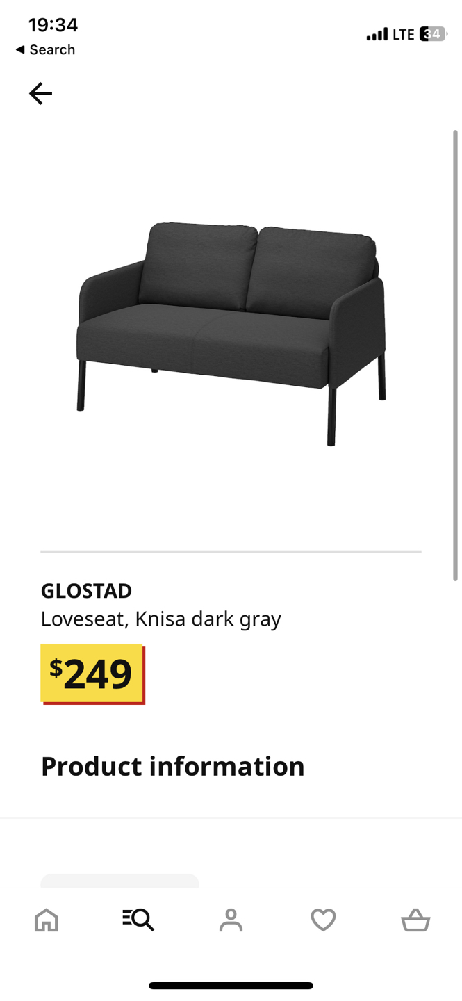 Ikea couch/sofa Glostad thumbnail