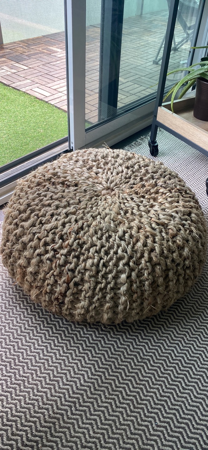 Rattan Pouf