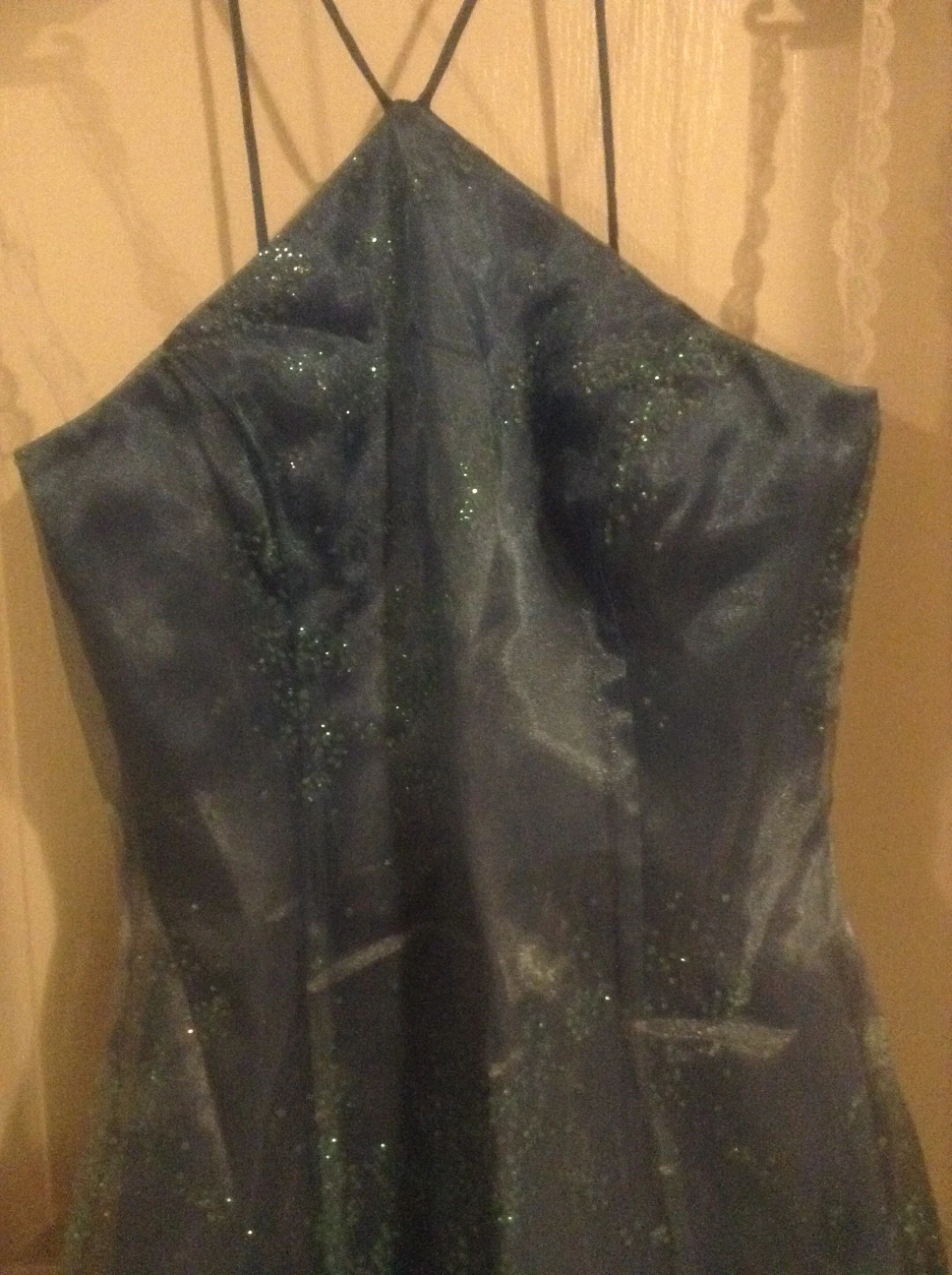 Blue Shine Spaghetti Strap Dress for banquet image indicator(2)