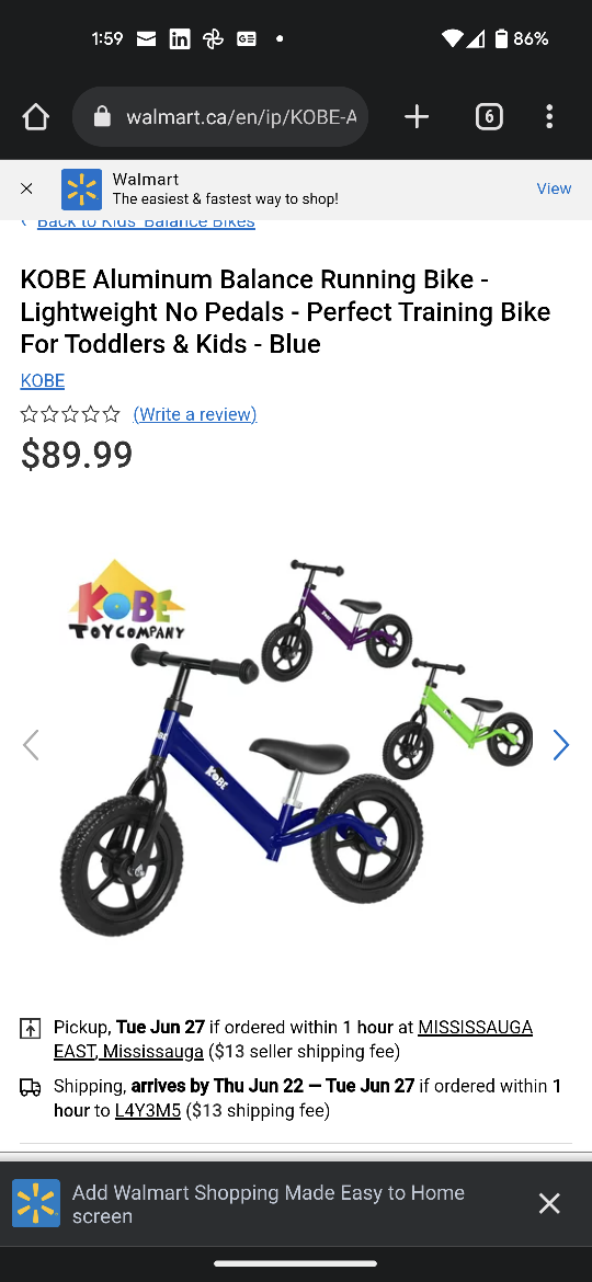 Kobe aluminum balancing bike - photo 3