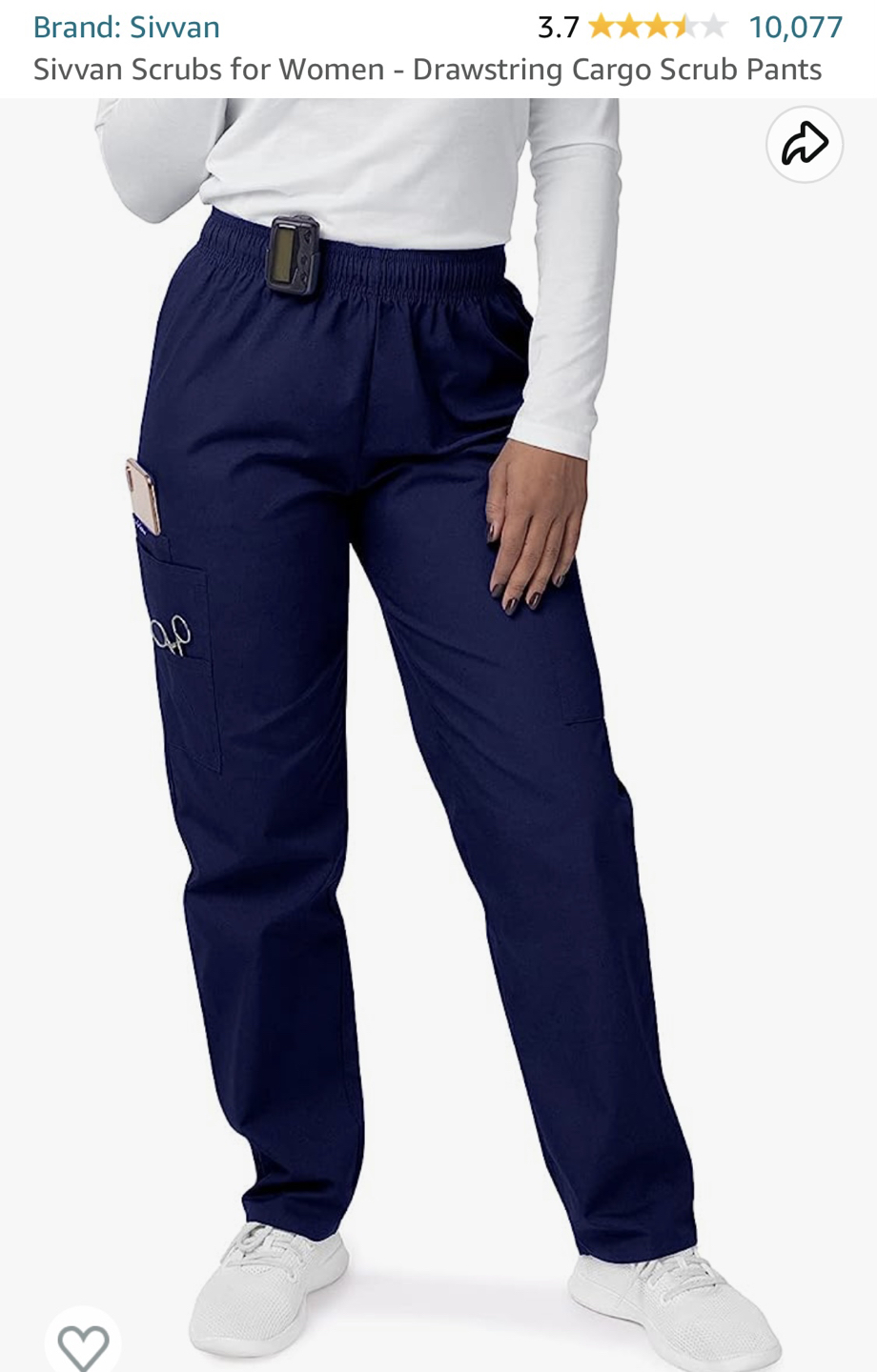 WOMENS DARK NAVY BLUE (BRAND NEW)SCRUB PANTS thumbnail