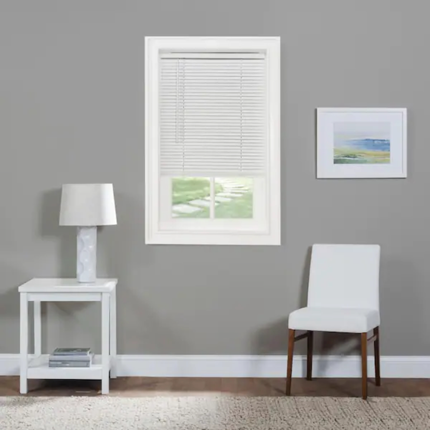 GII Morningstar Pearl White Cordless Vinyl Mini Blind thumbnail