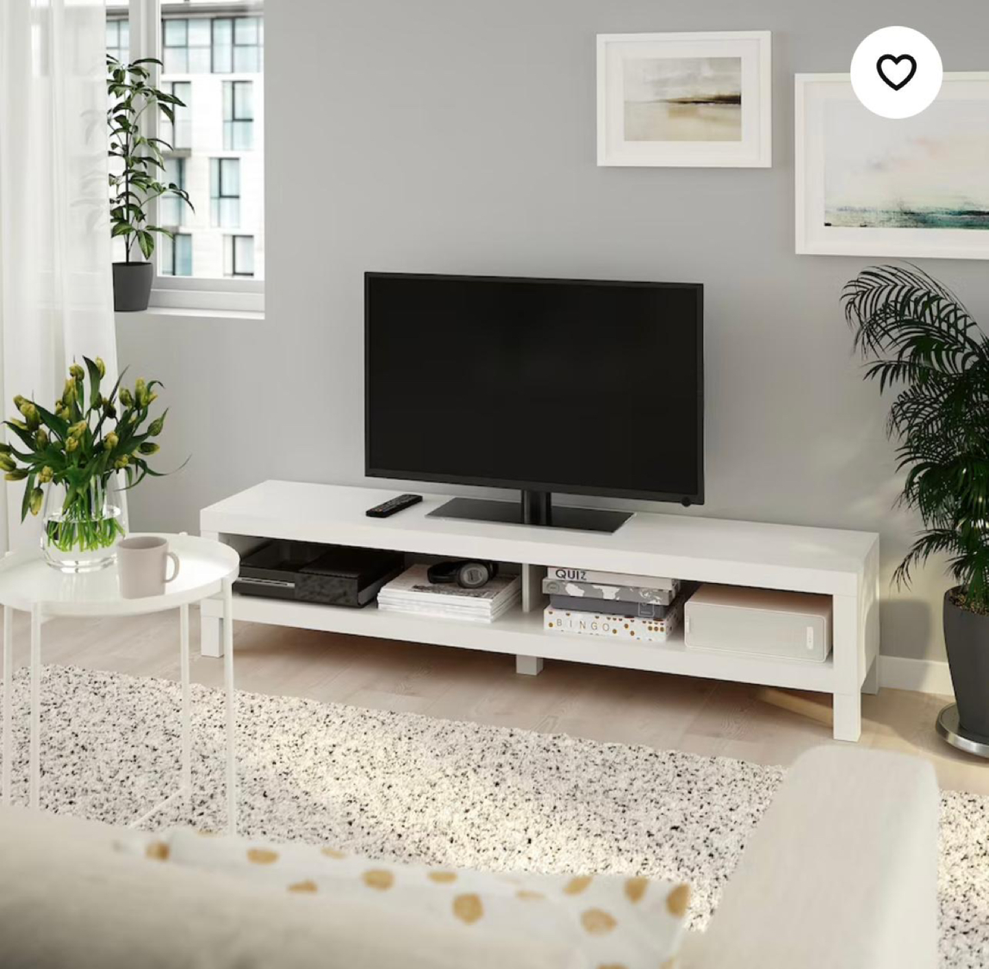 Ikea white stand and bench - photo 3