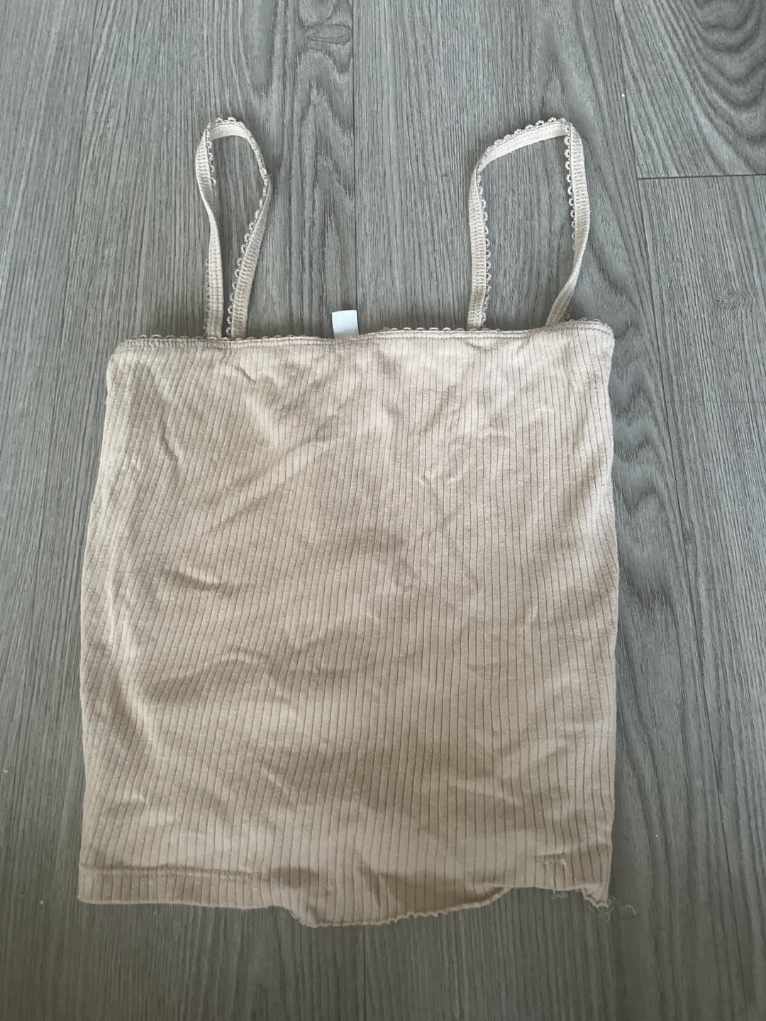 H&M Tan crop top tank size XS thumbnail