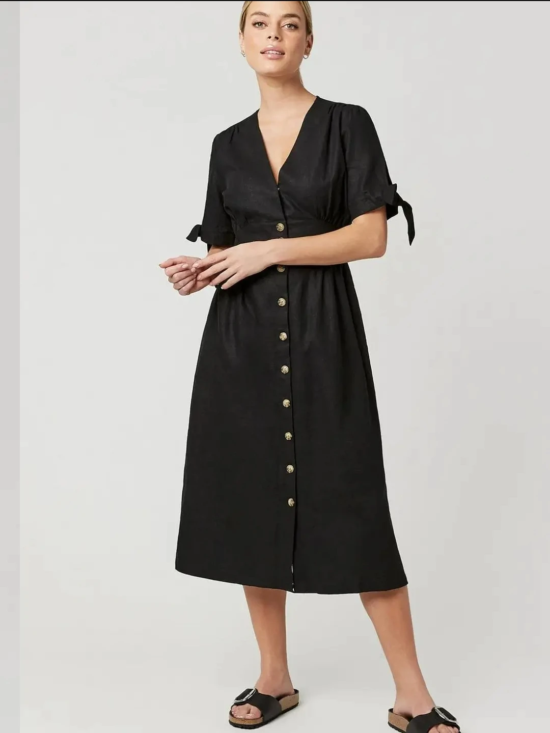 BNWT Buffalo black linen blend dress - photo 3