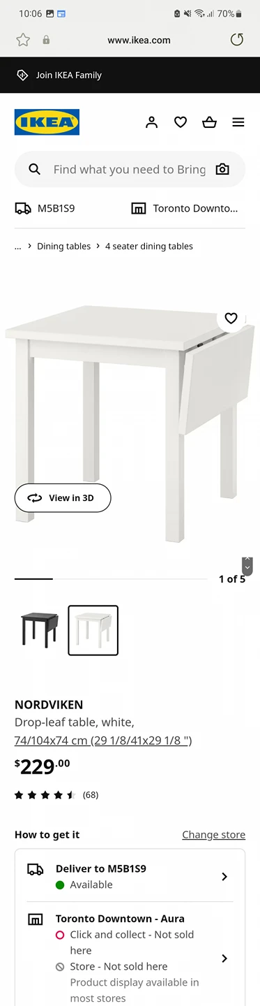 IKEA folding table and chairs - photo 2