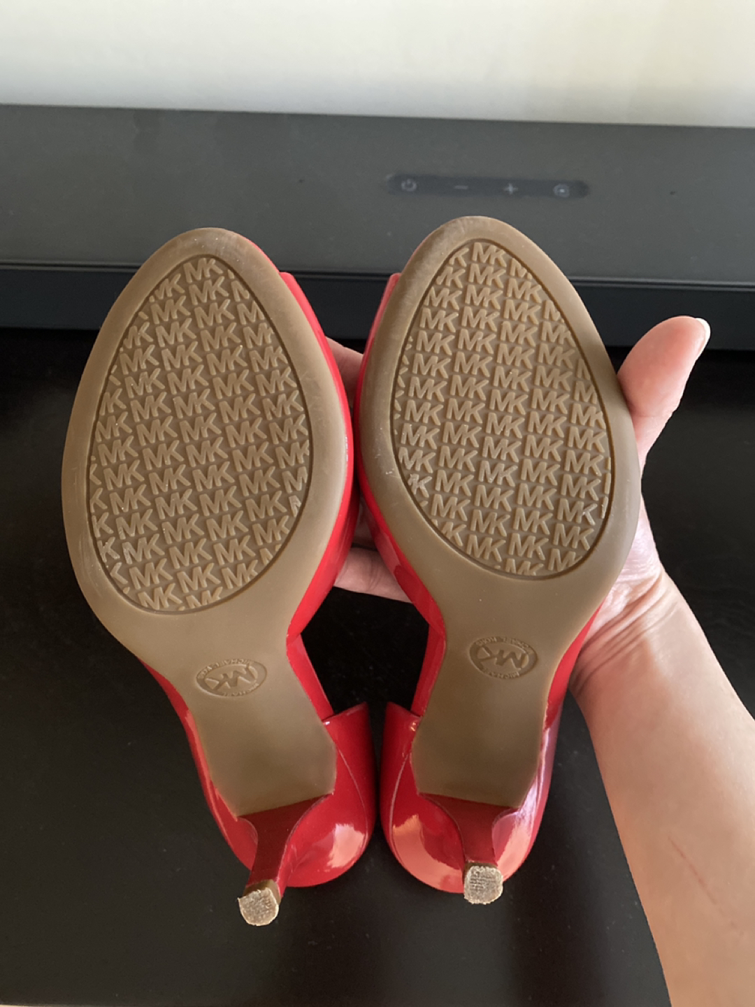 Michael Kors Red Peep Toe Heel (size 6) image indicator(5)