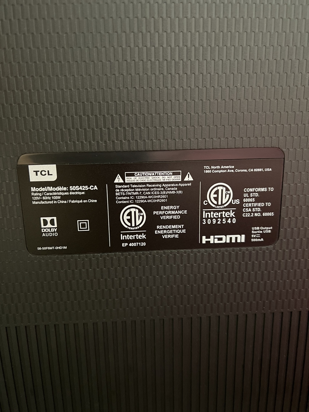 TCL 50” 4K HDR ROKU SMART TV - photo 2
