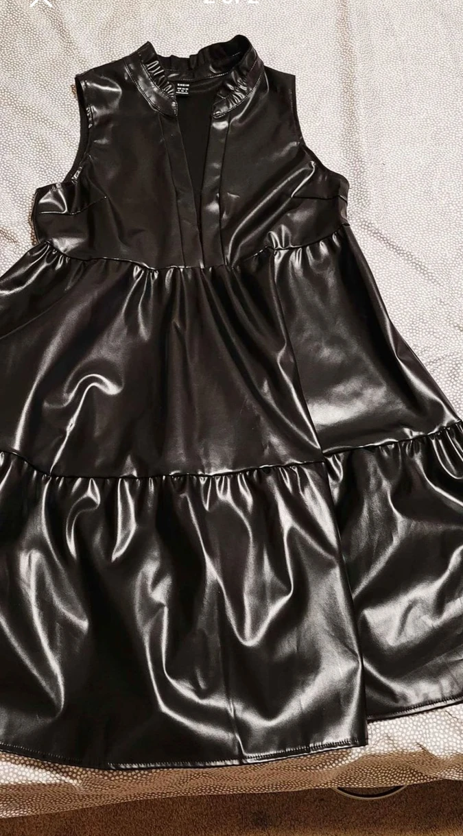 cute leather dress size small for women