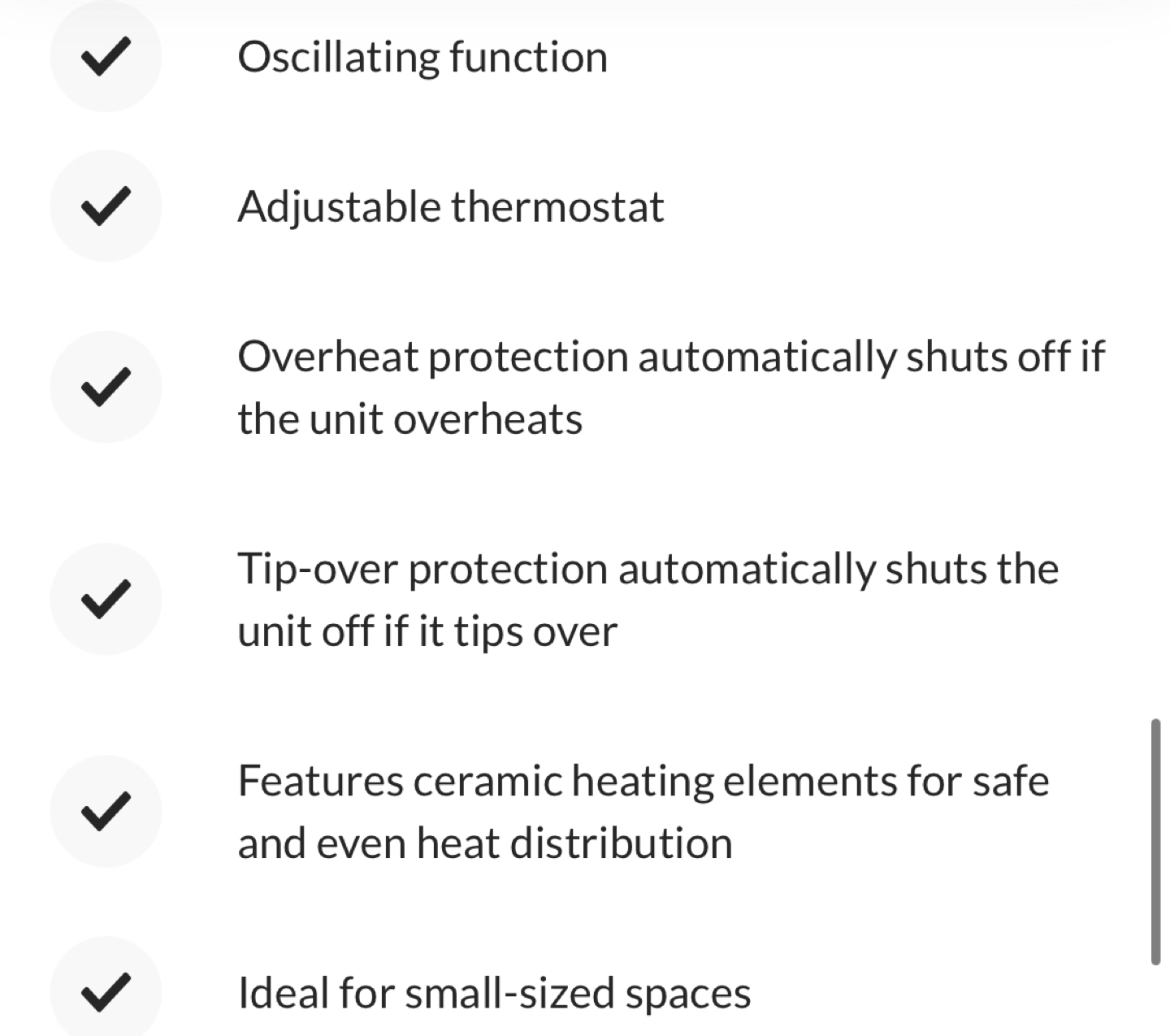 Noma Oscillating Tower Space Heater (Black) - photo 4