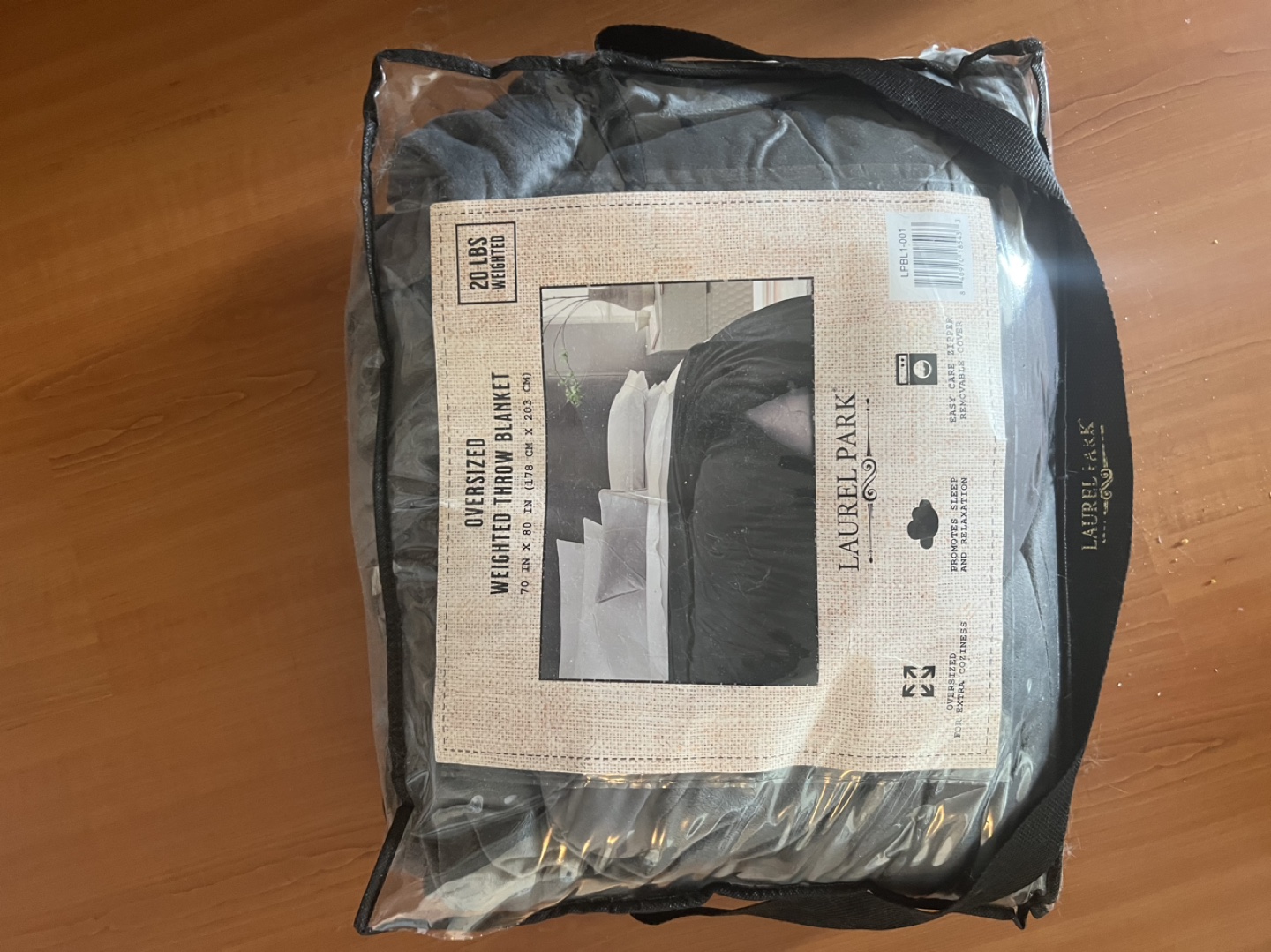 20lb grey weighted throw blanket thumbnail