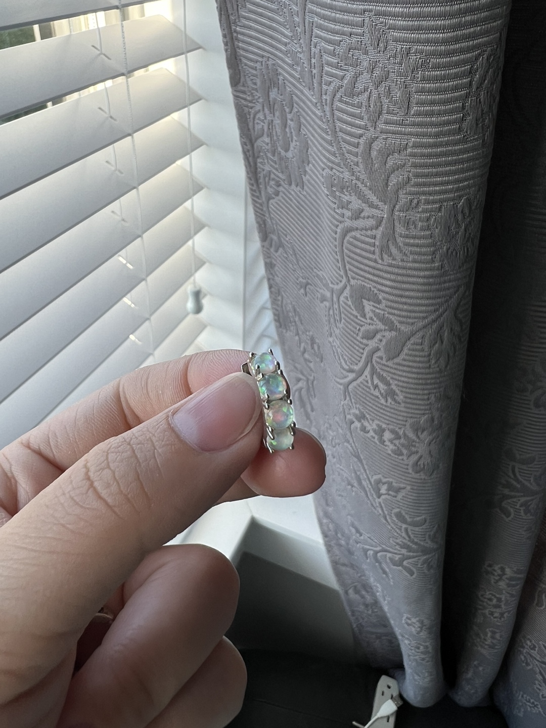 brand new sterling silver opal earrings - photo 4