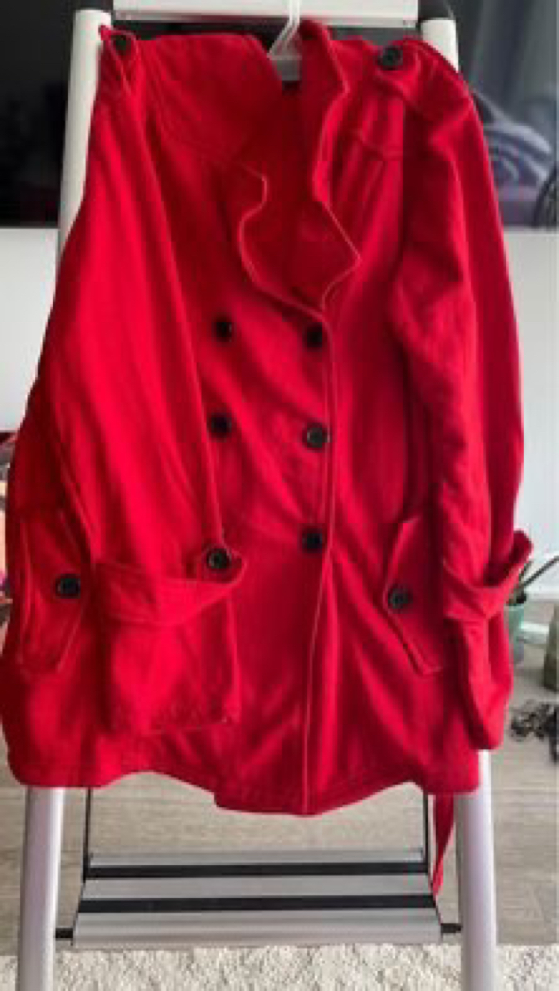 Women’s stylish belle fille over coat- size XL