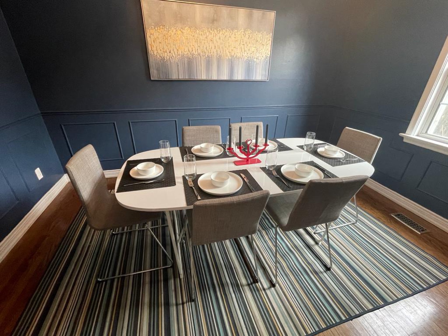 Dining table and 6 chairs