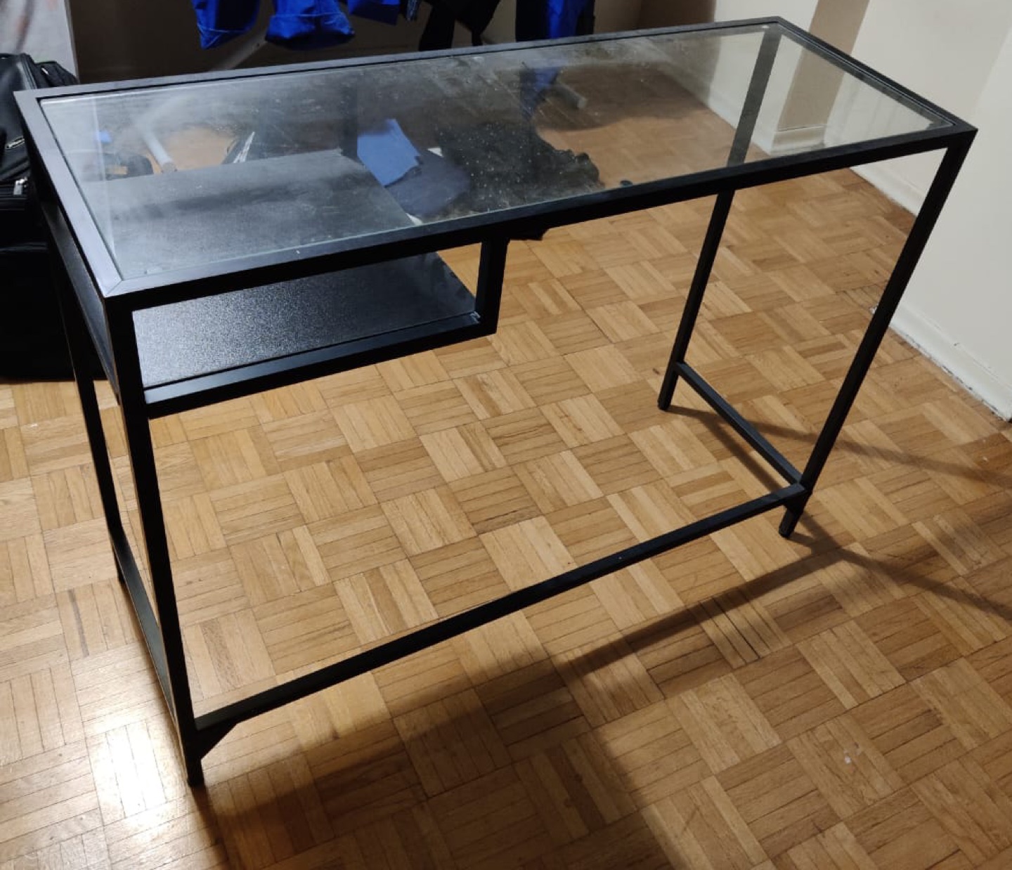 IKEA glass top desk/laptop table