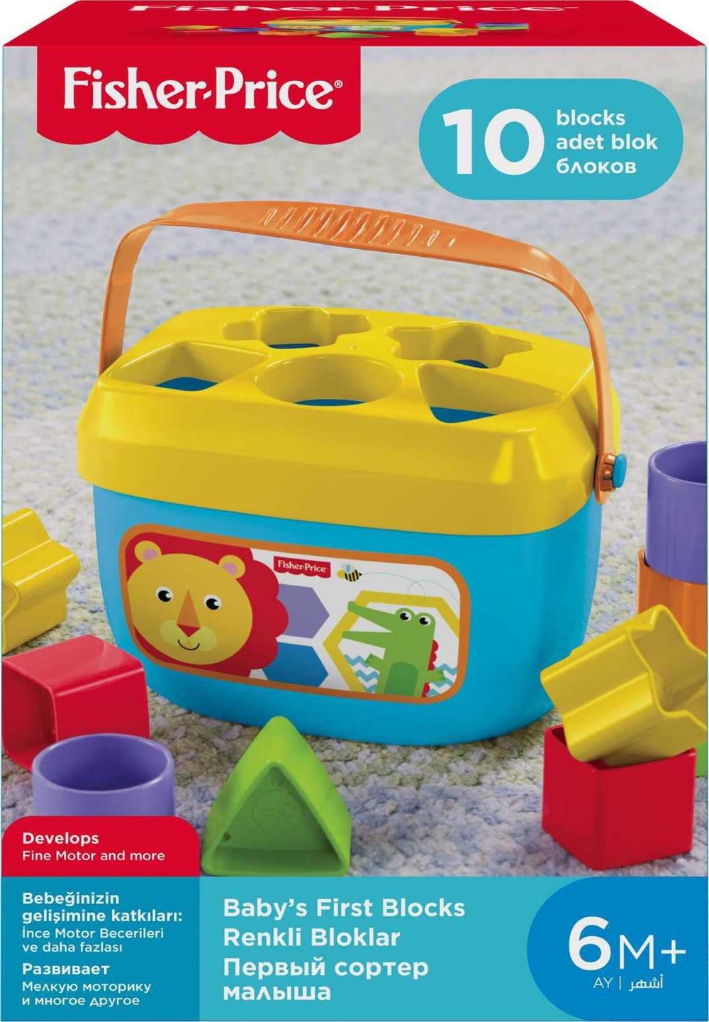 Fisher-Price Stacking Toy Baby’s First Blocks Set Of 10 Shapes