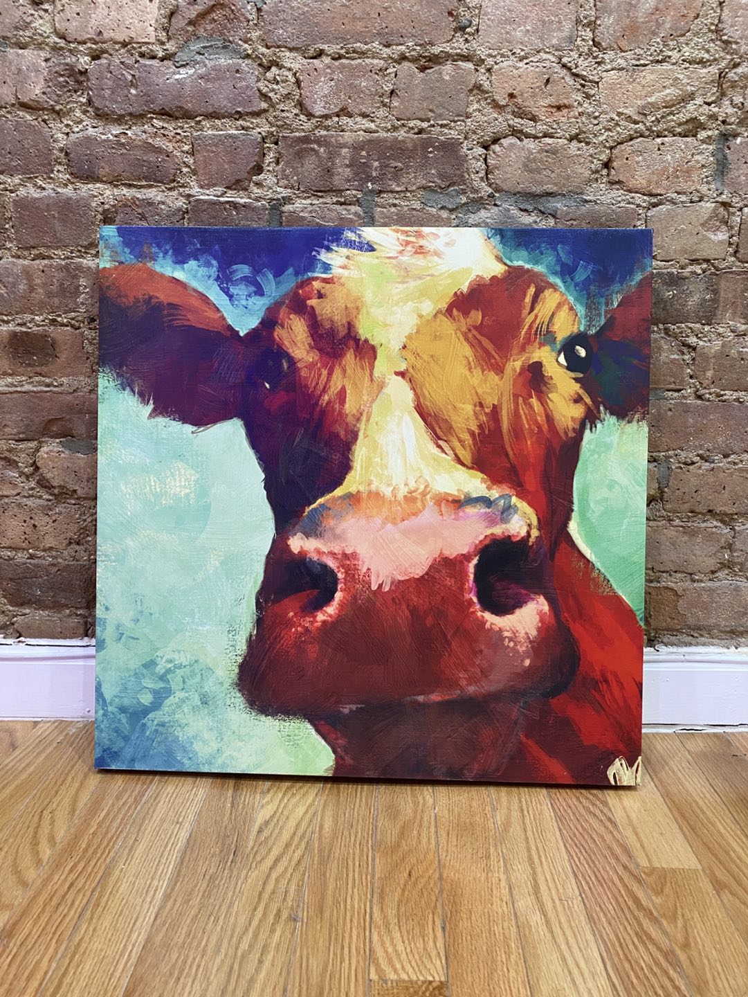 Cow canvas print