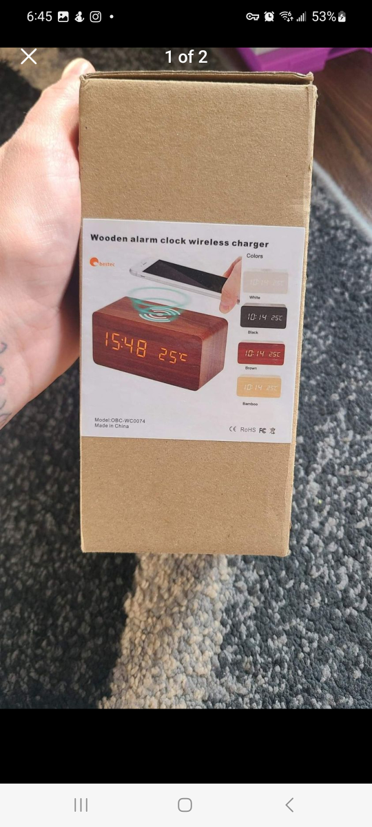 brand new alarm clock/wireless charger thumbnail